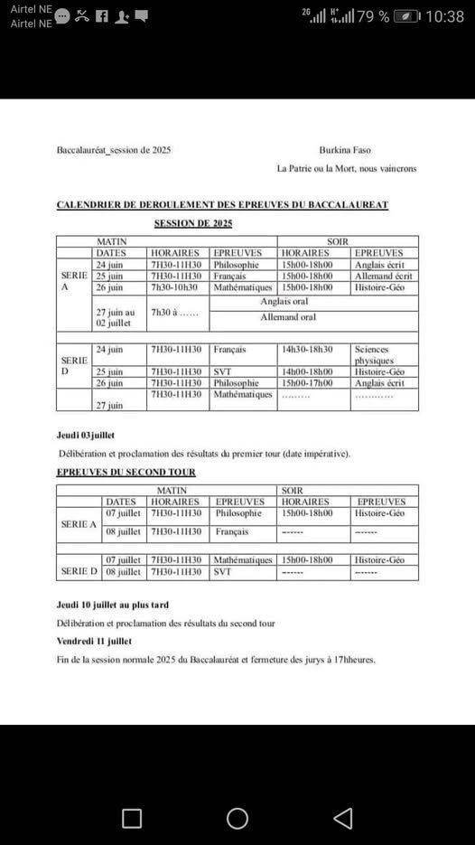 Calendrier scolaire 2025 au sénégal 6